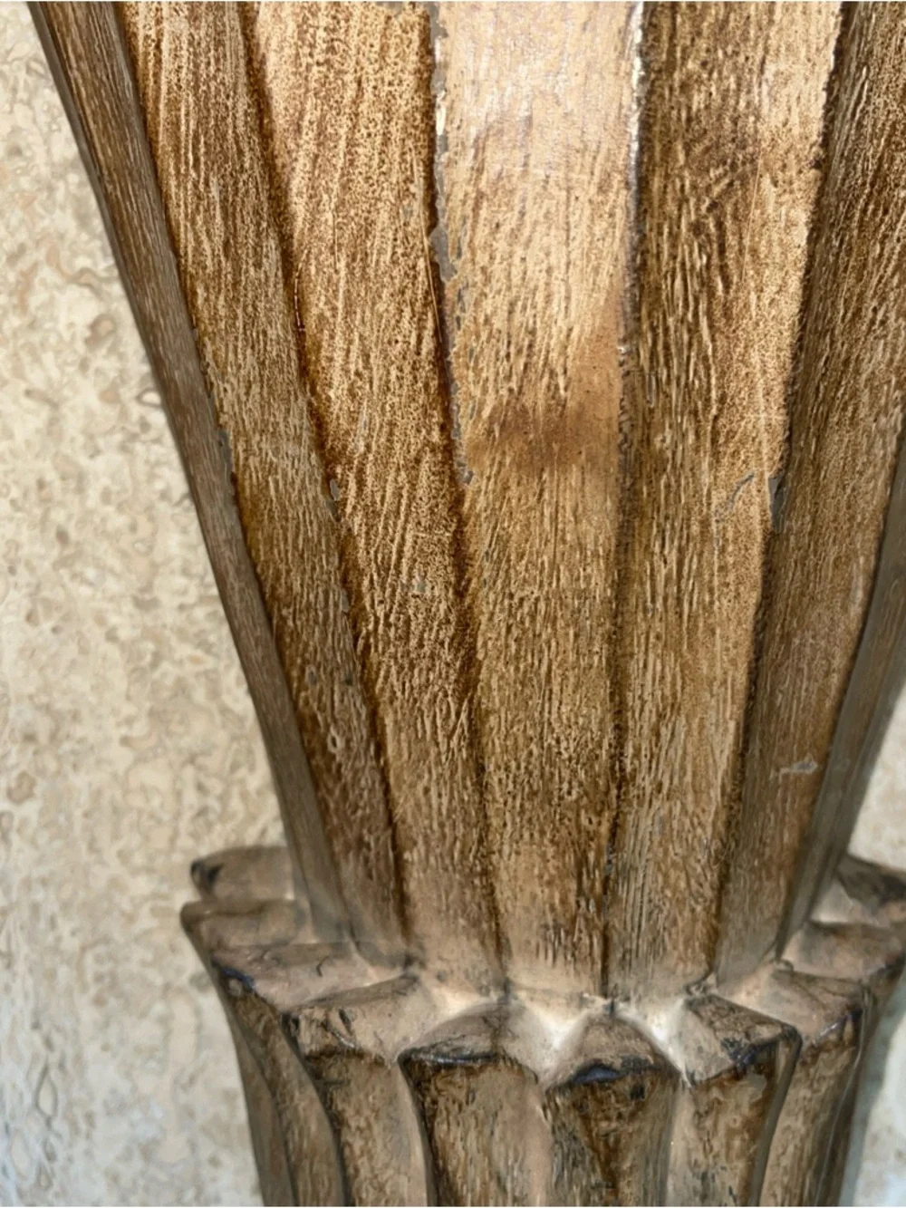 Vtg Oversize Toleware Rustic Wooden Wall Sconce Shelf Display Decor XL Large